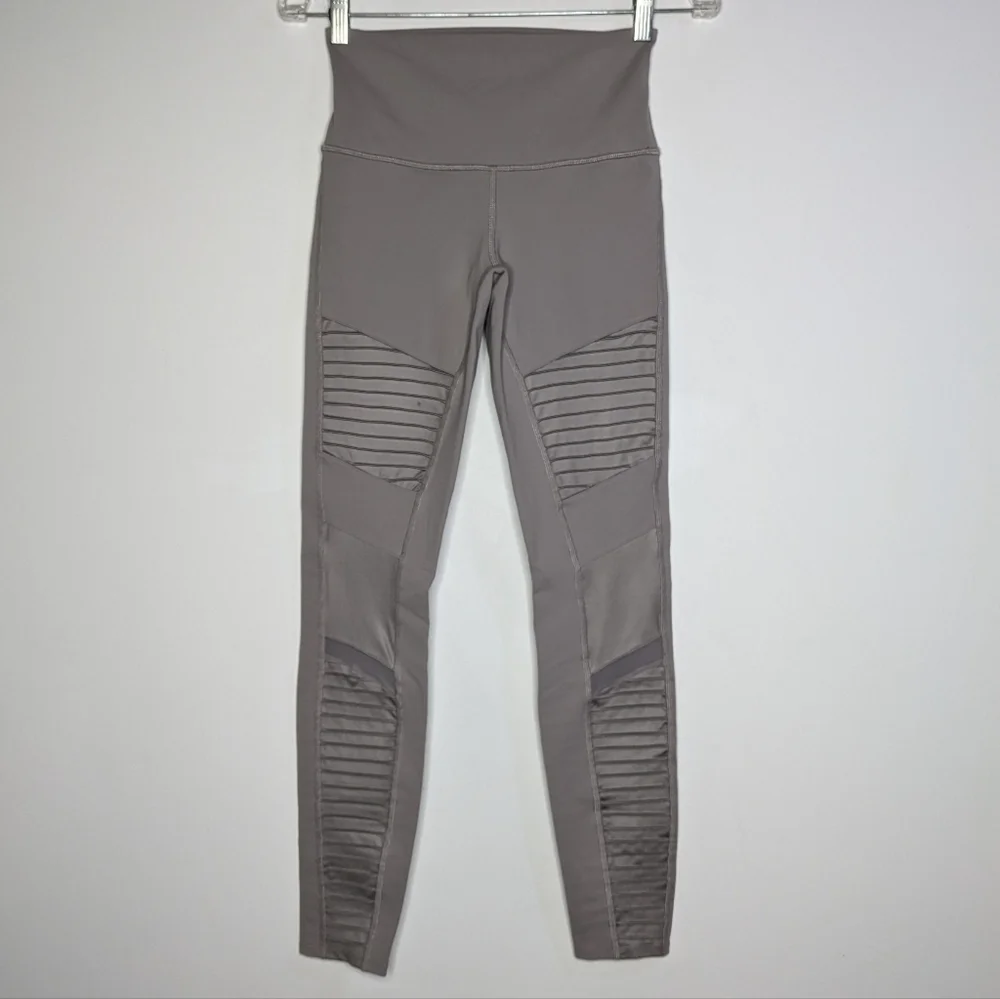 Alo Yoga Grey High Waist Moto Leggings S